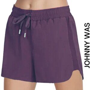 Johnny Was Calme Elements Drawstring Waist Shorts Inner Brief and Pocket…